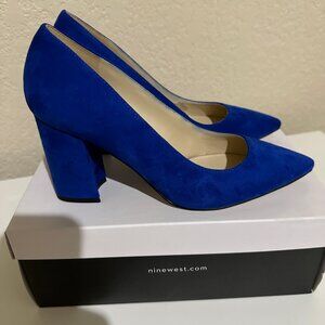 NEW IN BOX Nine West Blue Suede Cara Pumps 8.5